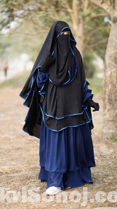 Full Coverage Borka set Fabric: Dubai Cherry